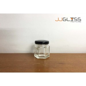 30 ML. Glass Bottle Cover Black - Transparent Glass Bottles,Cover  Black,30 ml. 